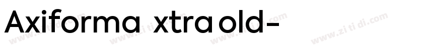Axiforma ExtraBold字体转换